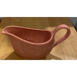 Mervyn’s Japan Gravy Boat Bowl Salmon Pink Stoneware Vintage‎ MCM Retro